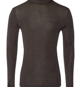 Woolen Silk M Thermal Turtleneck | Earthy Ink 73403-2147